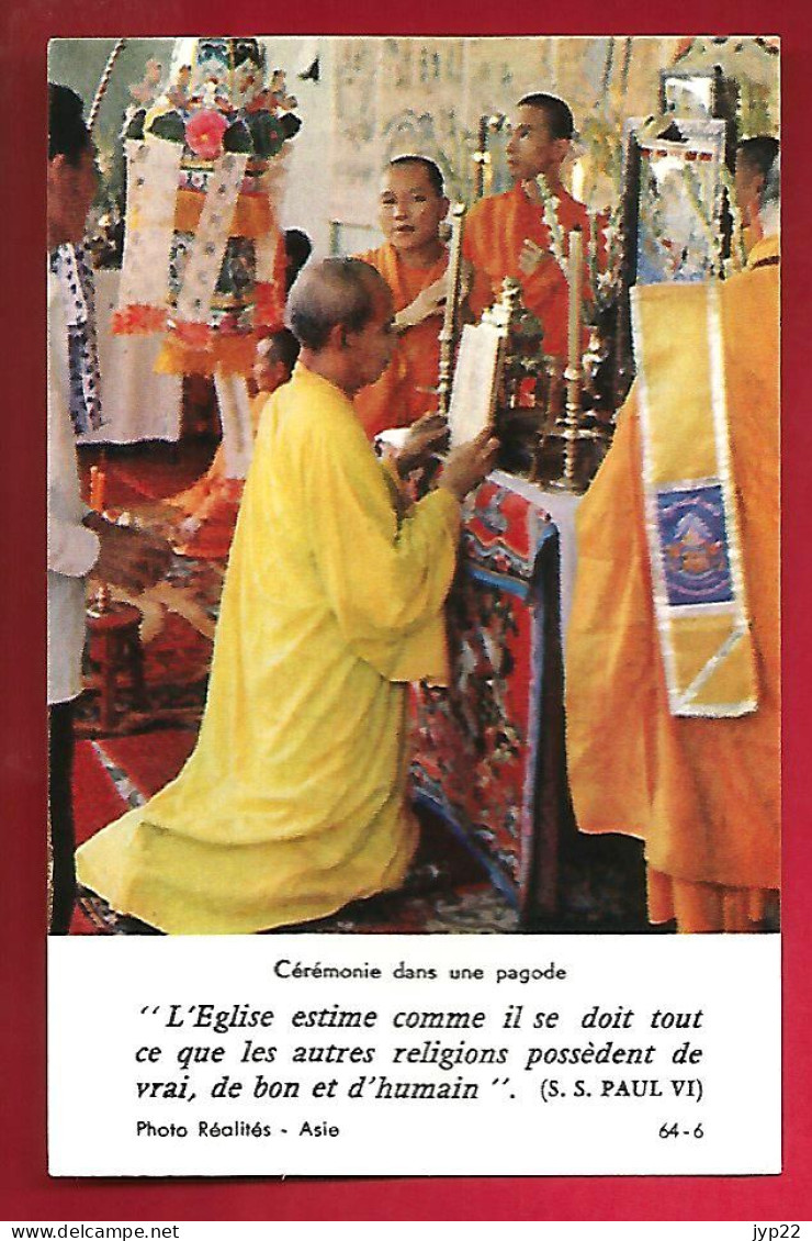 Image Pieuse Ed Propagation De La Foi Cérémonie Dans Une Pagode - Oeuvres Pontificales Missionnaires - Imágenes Religiosas