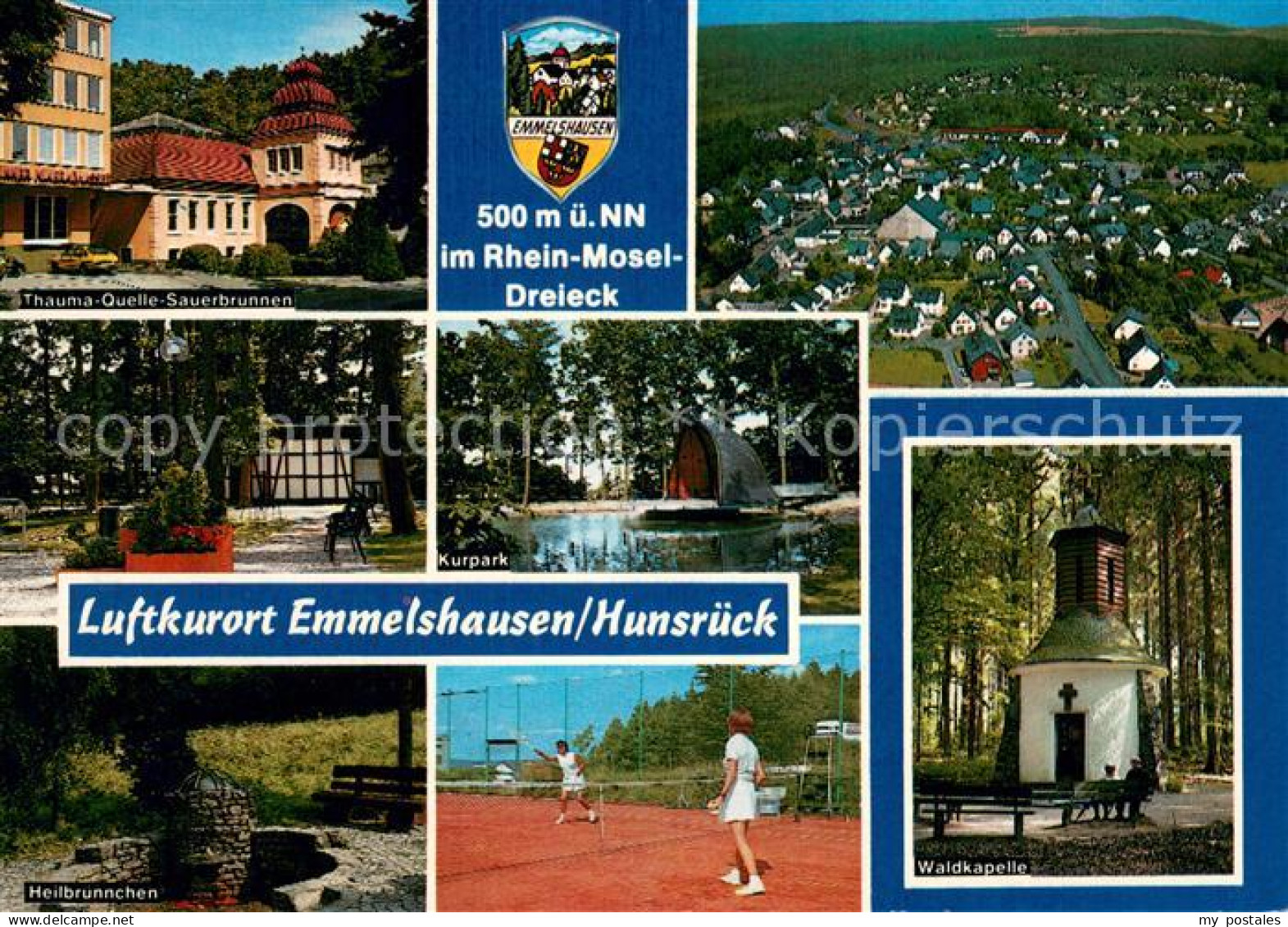 73672743 Emmelshausen Thauma Quelle Sauerbrunnen Fliegeraufnahme Kurpark Heilbru - Emmelshausen