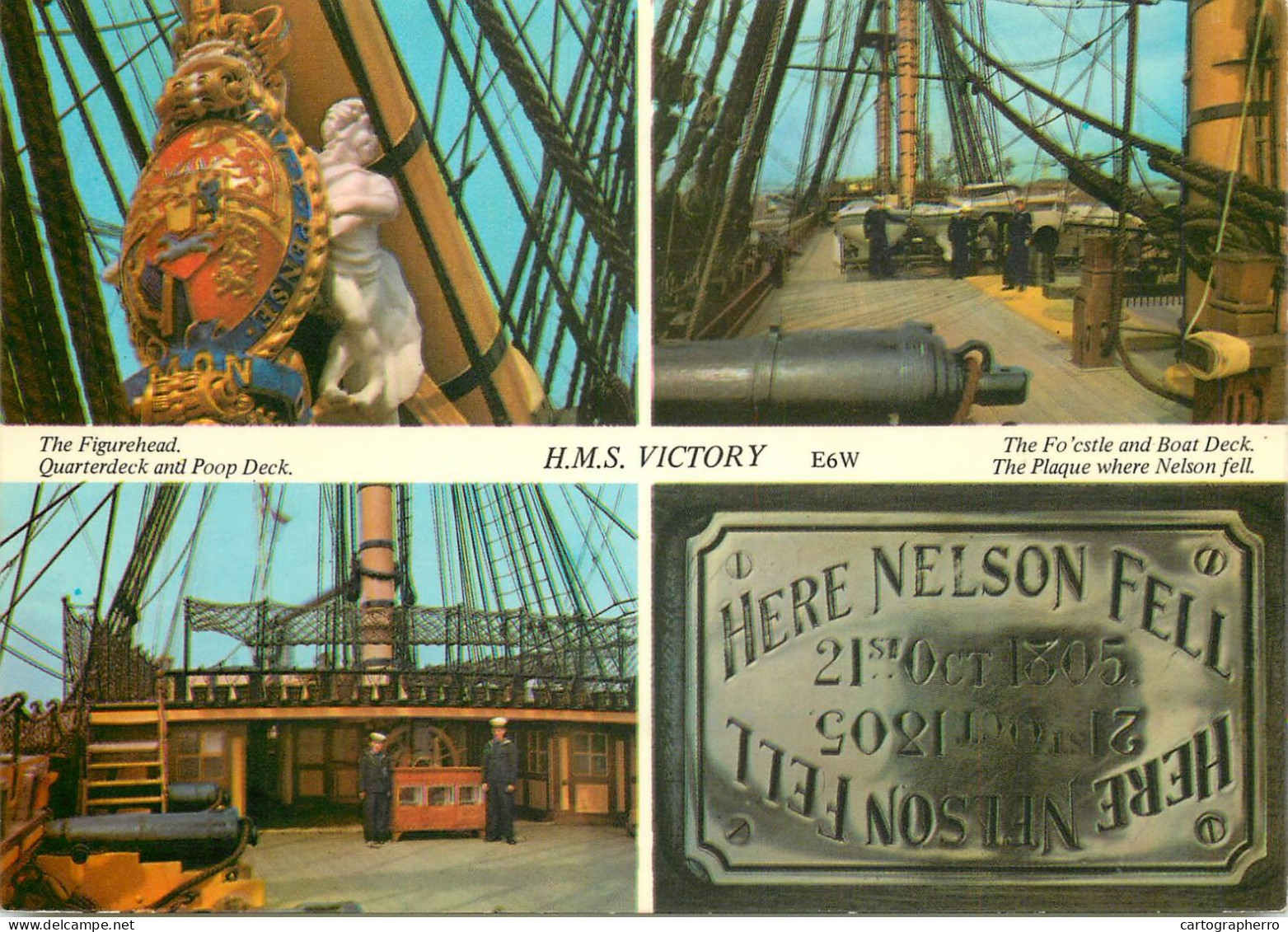 Navigation Sailing Vessels & Boats Themed Postcard H.M.S. Victory - Voiliers
