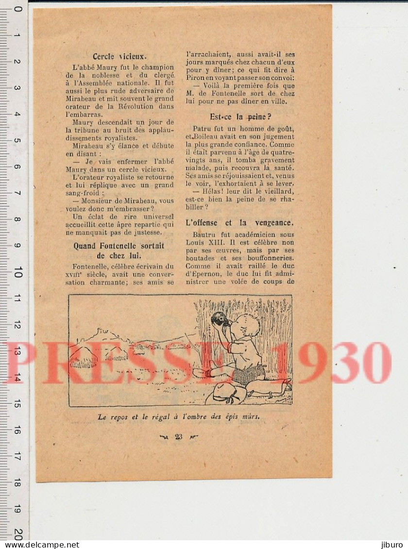 2 Vues 1930 Soif Enfant Gourde Eau ? Abbé Maury Fontenelle écrivain Patru Boileau Bautru Ascension Alpes Enfants Poupée - Ohne Zuordnung