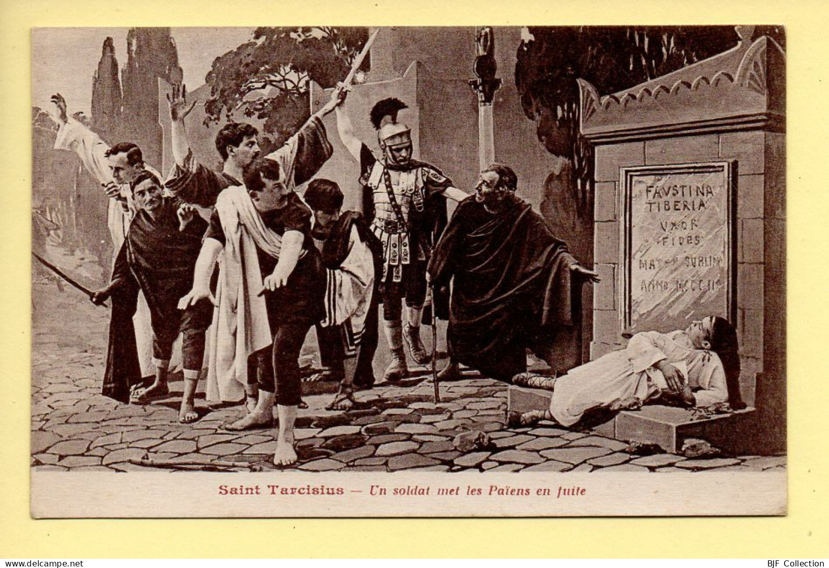 Saint Tarcisius : Un Soldat Met Les Païens En Fuite (voir Scan Recto/verso) - Santos