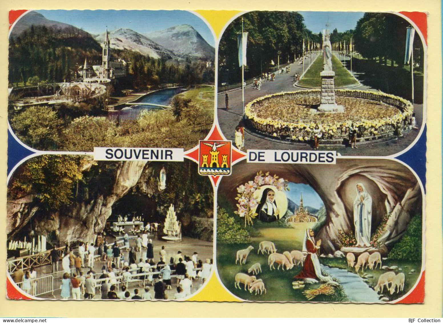 Souvenir De LOURDES – Multivues / Blason / CPSM (voir Scan Recto/verso) - Heilige Plaatsen