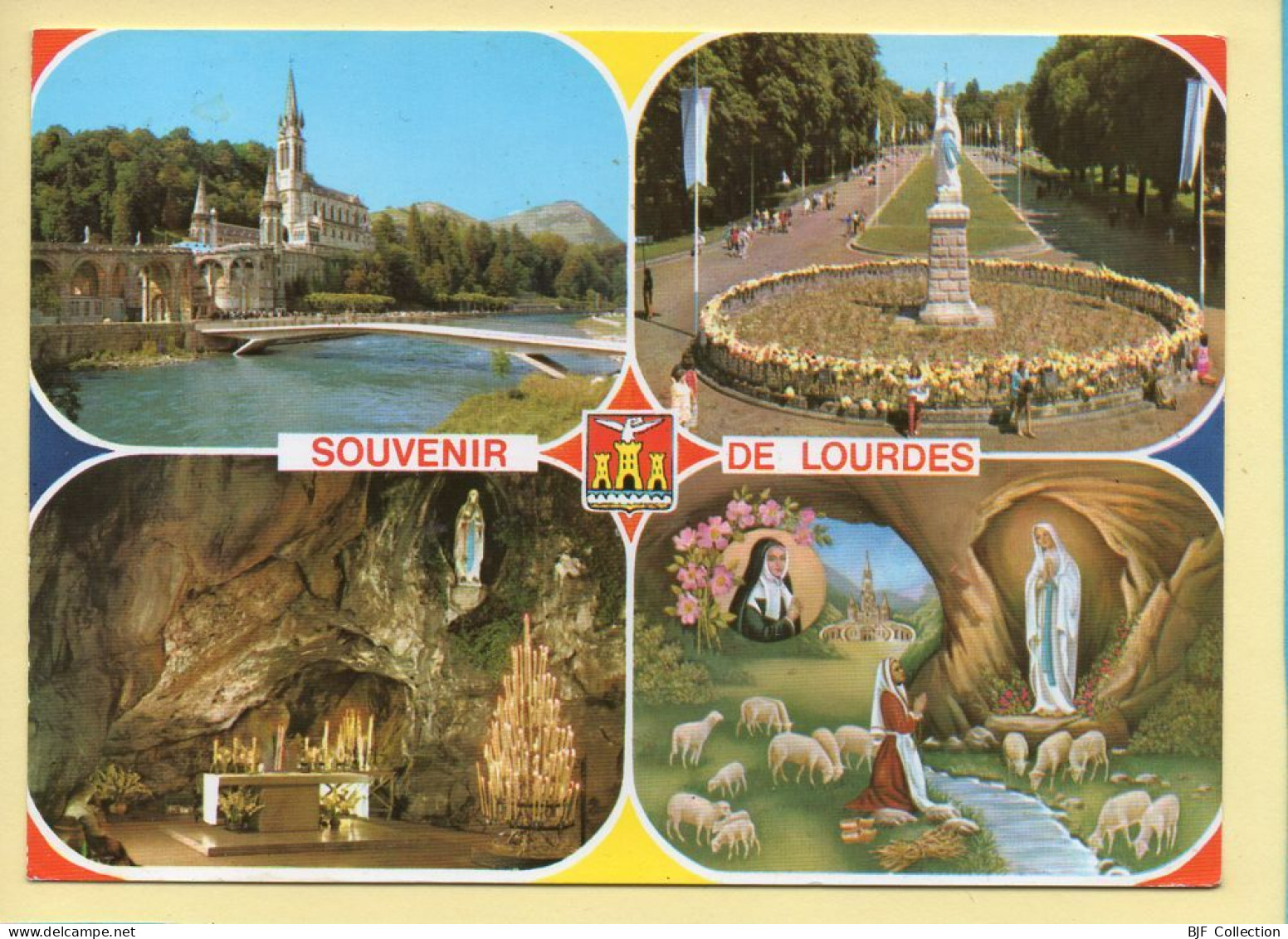 Souvenir De LOURDES – Multivues / Blason (animée) (voir Scan Recto/verso) - Holy Places