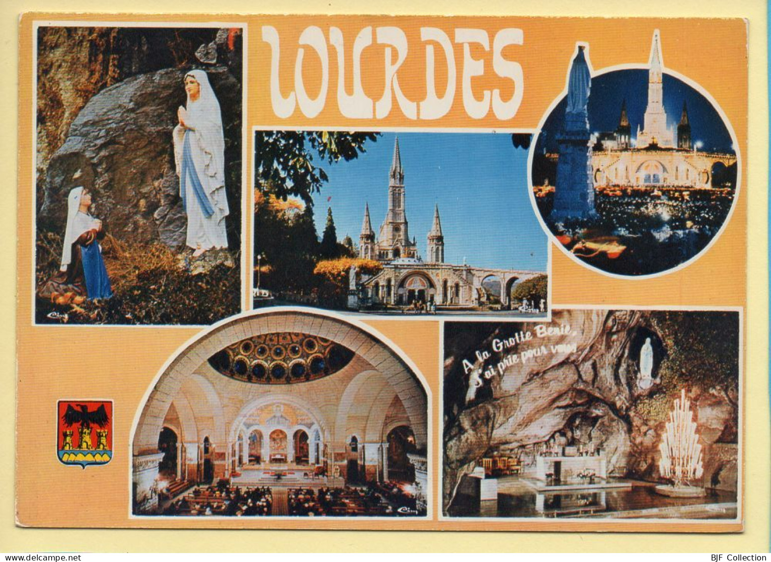 LOURDES – Multivues / Blason (animée) (voir Scan Recto/verso) - Holy Places