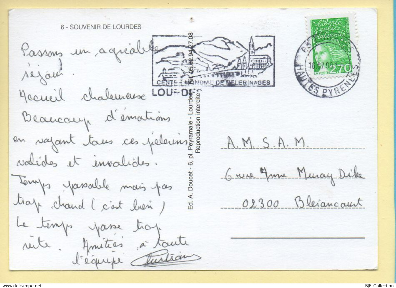 LOURDES – La Grotte / La Basilique / 3 Vues (voir Scan Recto/verso) - Lugares Santos