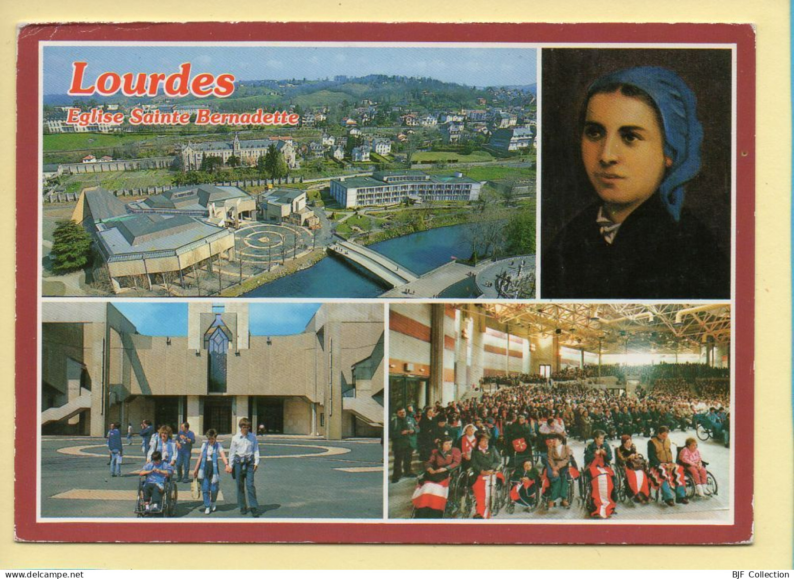 LOURDES – Eglise Et Portrait De Sainte-Bernadette / Multivues (animée) (voir Scan Recto/verso) - Holy Places