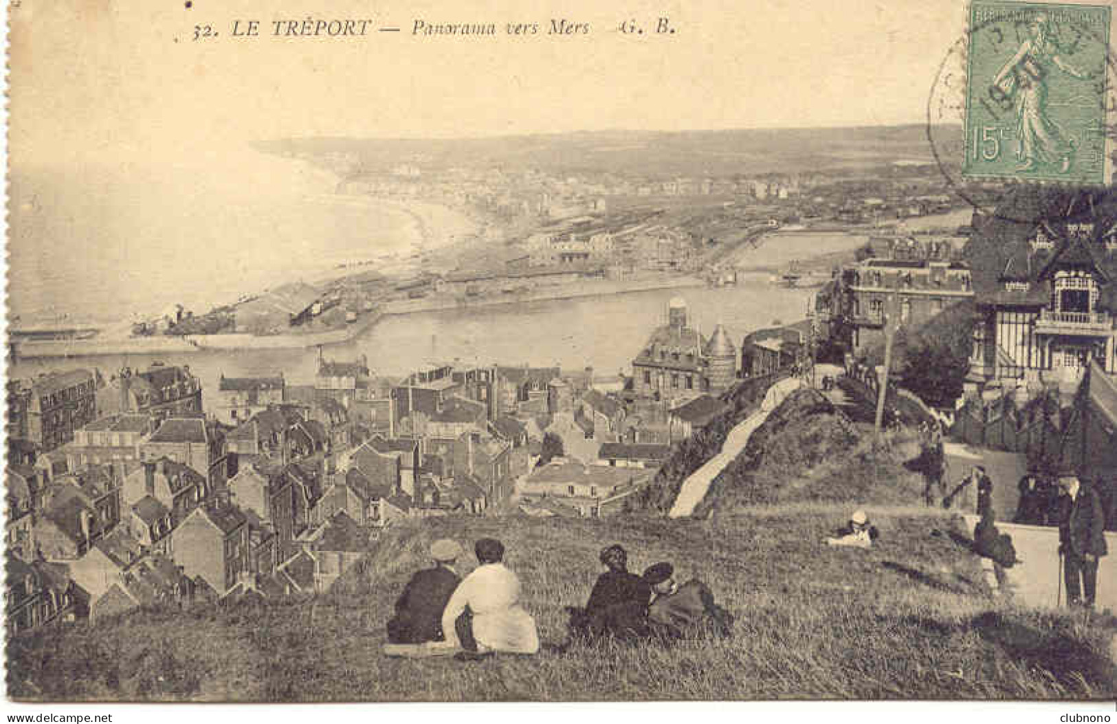 CPA - LE TREPORT - PANORAMA VERS MERS(RARE CLICHE) PETITE ANIMATION - Le Treport