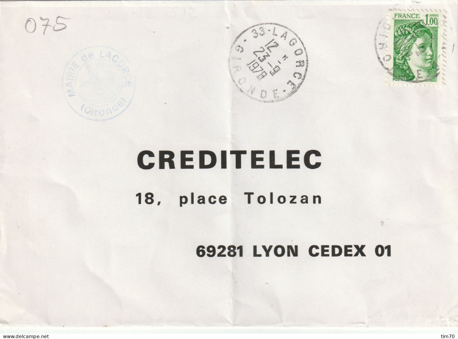 CAD  33 -  LAGORCE          / N°  1973 - Handstempel