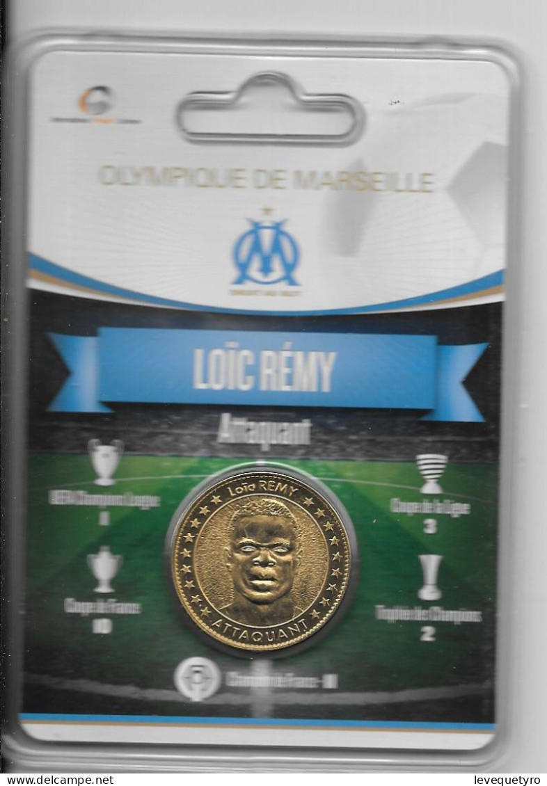 Médaille Touristique Arthus Bertrand AB Sous Encart Football Olympique De Marseille OM  Saison 2011 2012 Remy - Undated