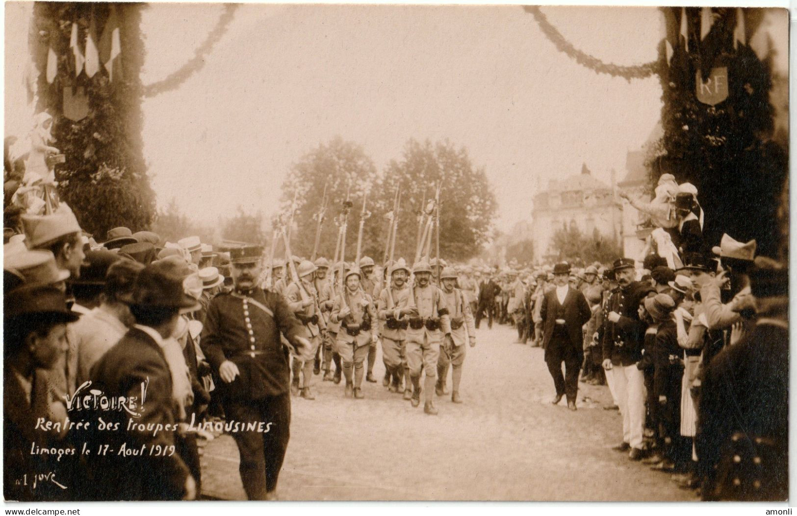 87. HAUTE-VIENNE - LIMOGES. Fêtes De La Victoire. Rentrée Des Troupes Limousines 17 Août 1919. - Limoges