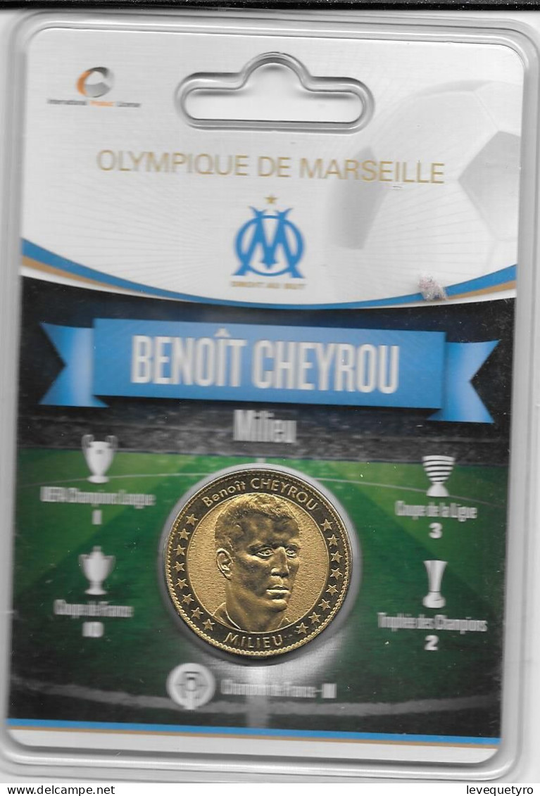 Médaille Touristique Arthus Bertrand AB Sous Encart Football Olympique De Marseille OM  Saison 2011 2012 Cheyrou - Non Datati