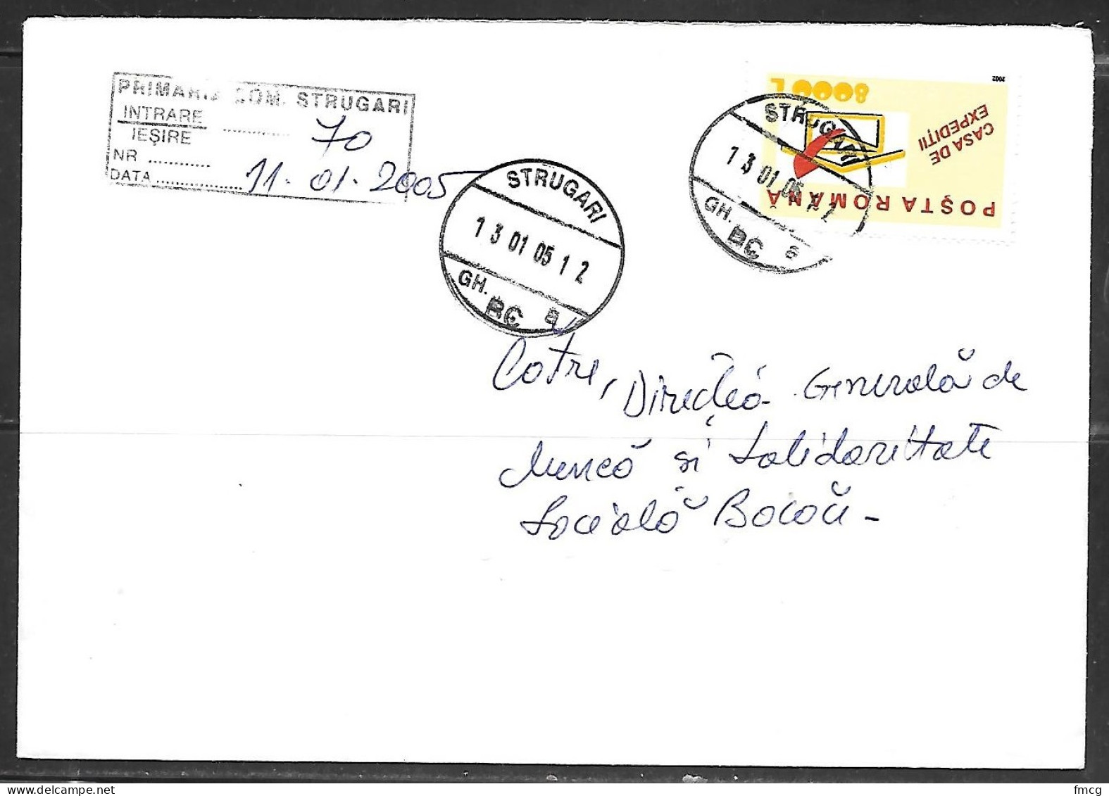 Romania 2005 Strugari (13 01 05) Casa De Expediti Stamp - Brieven En Documenten