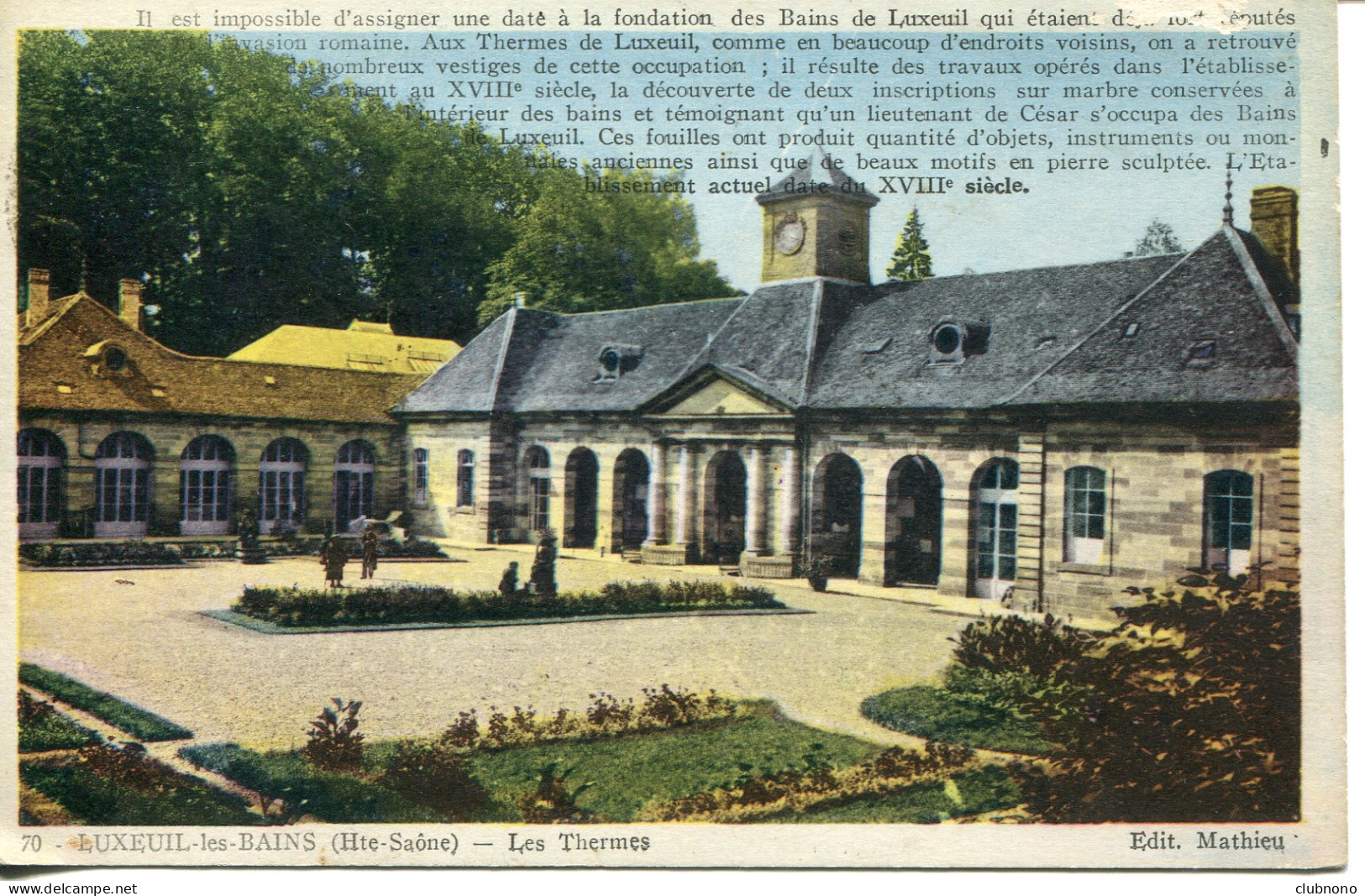 CPA -  LUXEUIL LES BAINS - LES THERMES (1949) - Luxeuil Les Bains