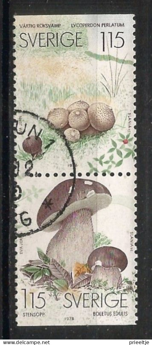 Sweden 1978 Mushrooms Pair Y.T. 1022+1025 (0) - Used Stamps