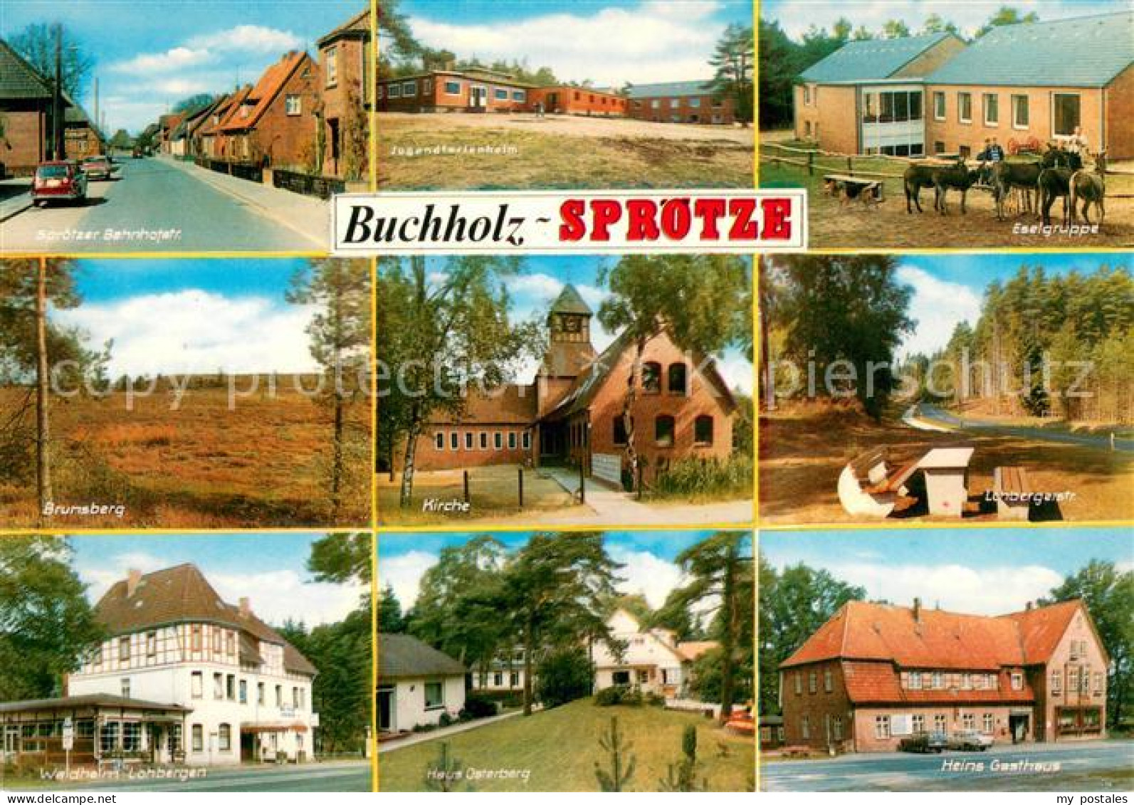 73672607 Sproetze Bahnhofstrasse Jugendferienheim Esel Landschaftspanorama Bruns - Buchholz