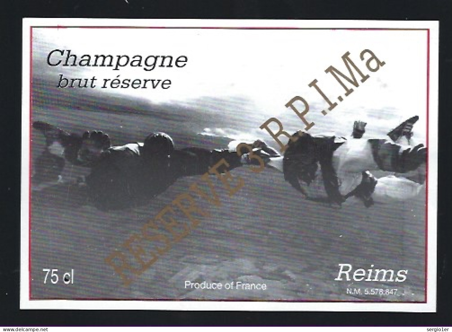 Etiquette Champagne Brut Réserve 3° RPIMA Régiment De Parachutistes D'infanterie De Marine Reims  Marne 51 - Champan