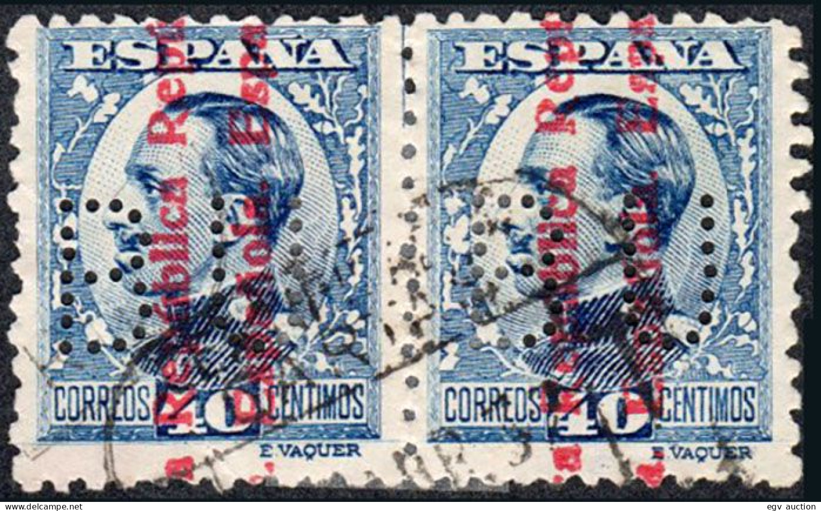 Madrid - Perforado - Edi O 600 Pareja - "BU" (Banco) - Used Stamps