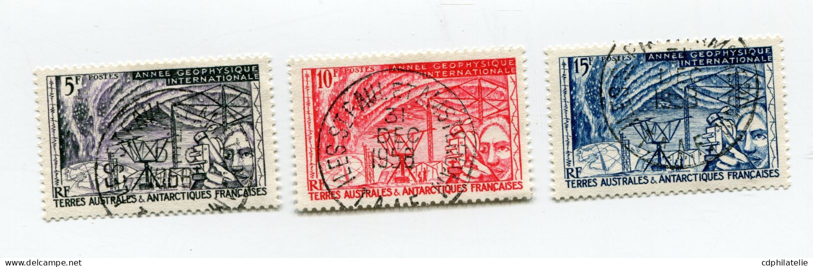 T. A.A. F. N°8 / 10 O ANNEE GEOPHYSIQUE INTERNATIONALE - Used Stamps