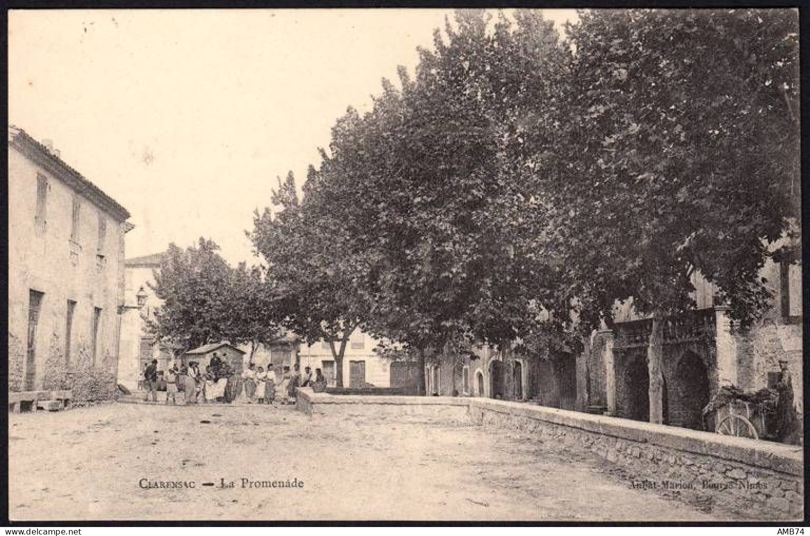 30-0009 - Carte Postale GARD (30) - CLARENSAC - La Promenade - Sonstige & Ohne Zuordnung