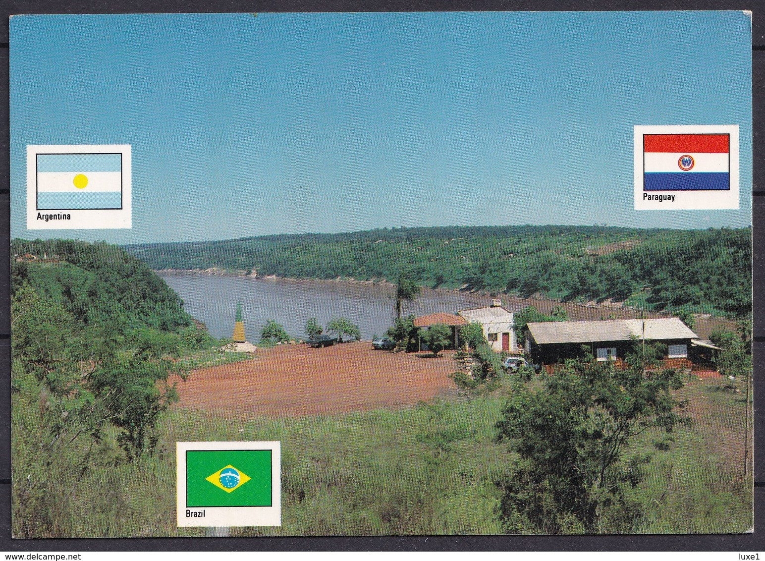 BRAZIL  , ARGENTINA ,  PARAGUAY ,  FOZ DO IGUACU  ,   BORDER  ,   OLD  POSTCARD - Other