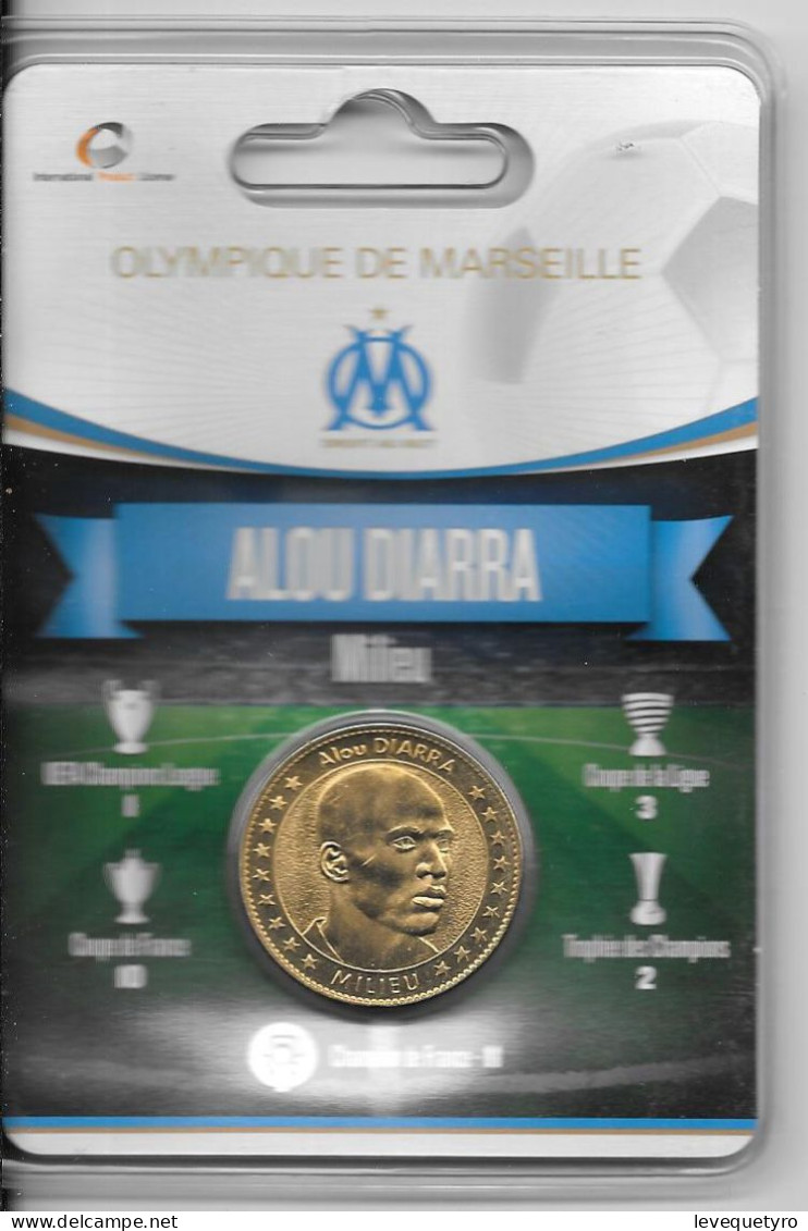 Médaille Touristique Arthus Bertrand AB Sous Encart Football Olympique De Marseille OM  Saison 2011 2012 Diarra - Zonder Datum