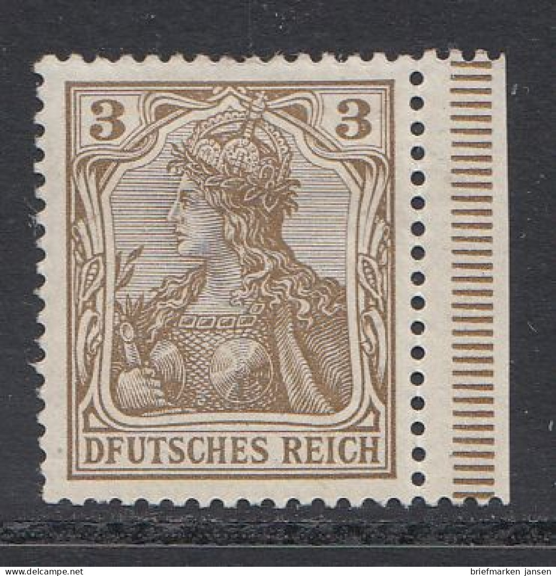 D,Dt.Reich Mi.Nr. 69I Germania, Germania Plattenfehler DFUTSCHES REICH - Ungebraucht