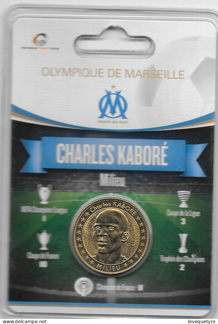 Médaille Touristique Arthus Bertrand AB Sous Encart Football Olympique De Marseille OM  Saison 2011 2012 Kaboré - Undated