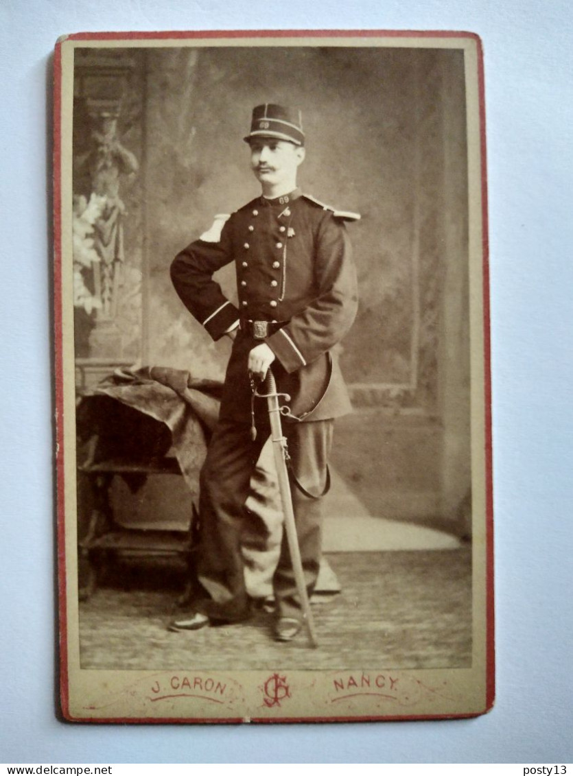 CDV Sous-lieutenant Infanterie - Sabre Et Boucle Ceinture " Honneur Et Patrie" - 69 Sur Col - Circa 1880 - Nancy - Guerra, Militares