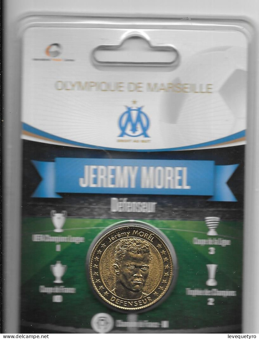 Médaille Touristique Arthus Bertrand AB Sous Encart Football Olympique De Marseille OM  Saison 2011 2012 Morel - Non Datati