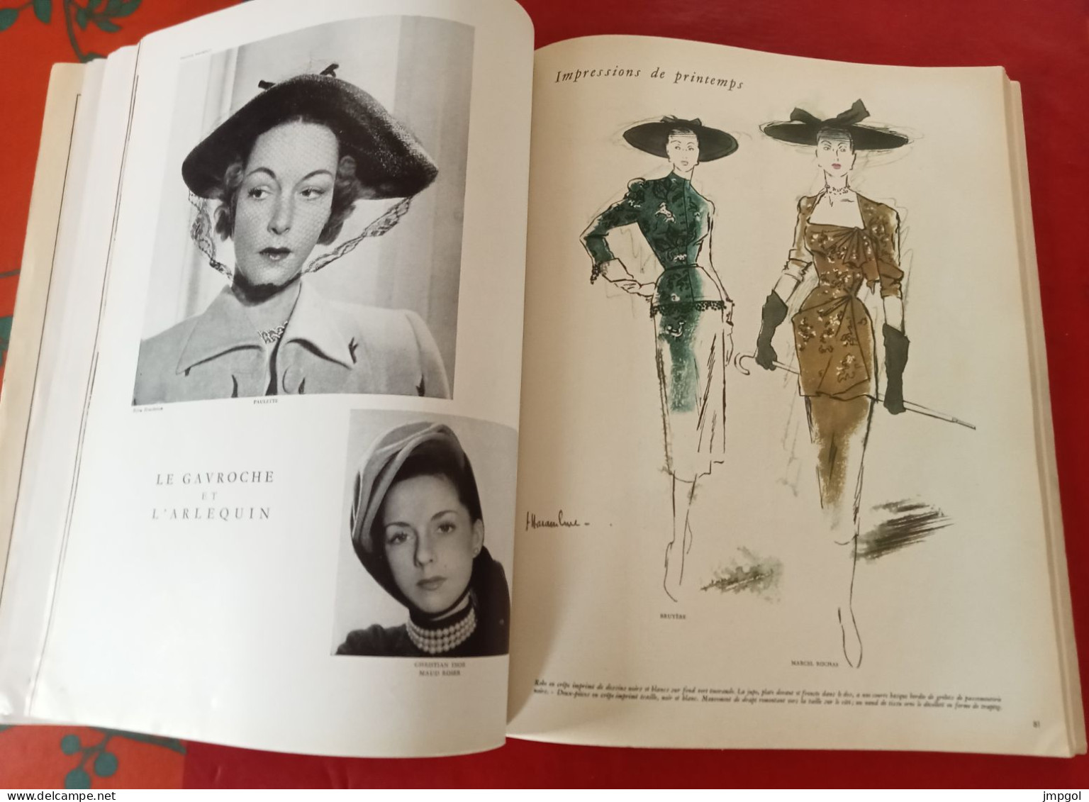 Album Du Figaro La Mode De Printemps 1947 Dior Lelong Balenciaga Balmain Nina Ricci Jacques Fath Maggy Rouf Molineux - 1900 - 1949