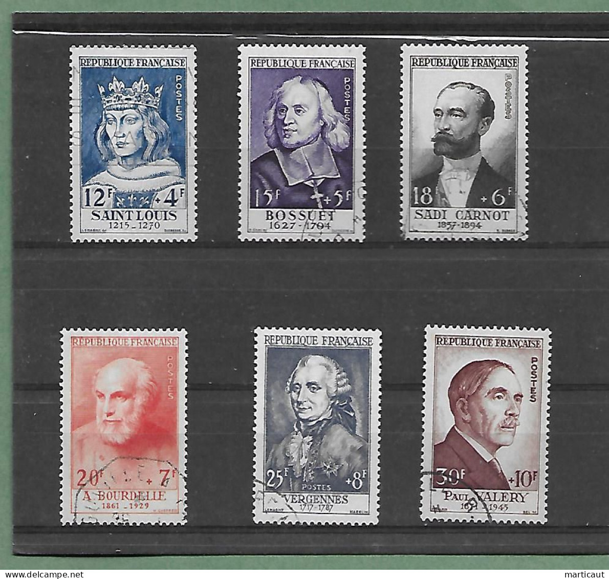 YT 989/94 Oblitérés Vendus En L'état - Année 1954 - Used Stamps