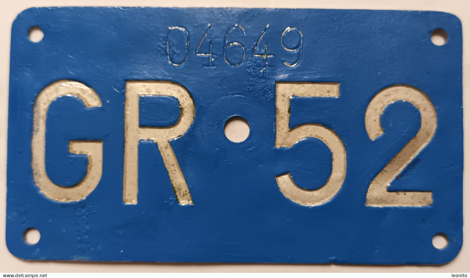 Velonummer Graubünden GR 52 - Number Plates