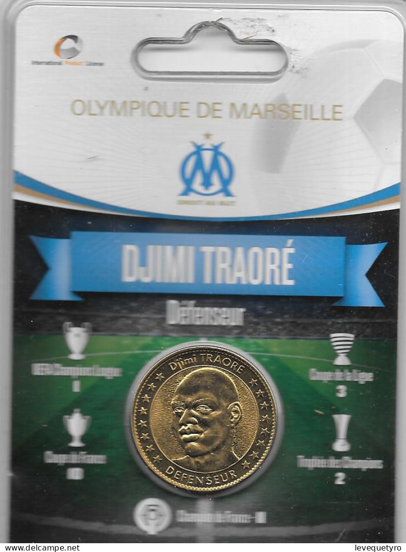 Médaille Touristique Arthus Bertrand AB Sous Encart Football Olympique De Marseille OM  Saison 2011 2012 Traoré - Non-datés
