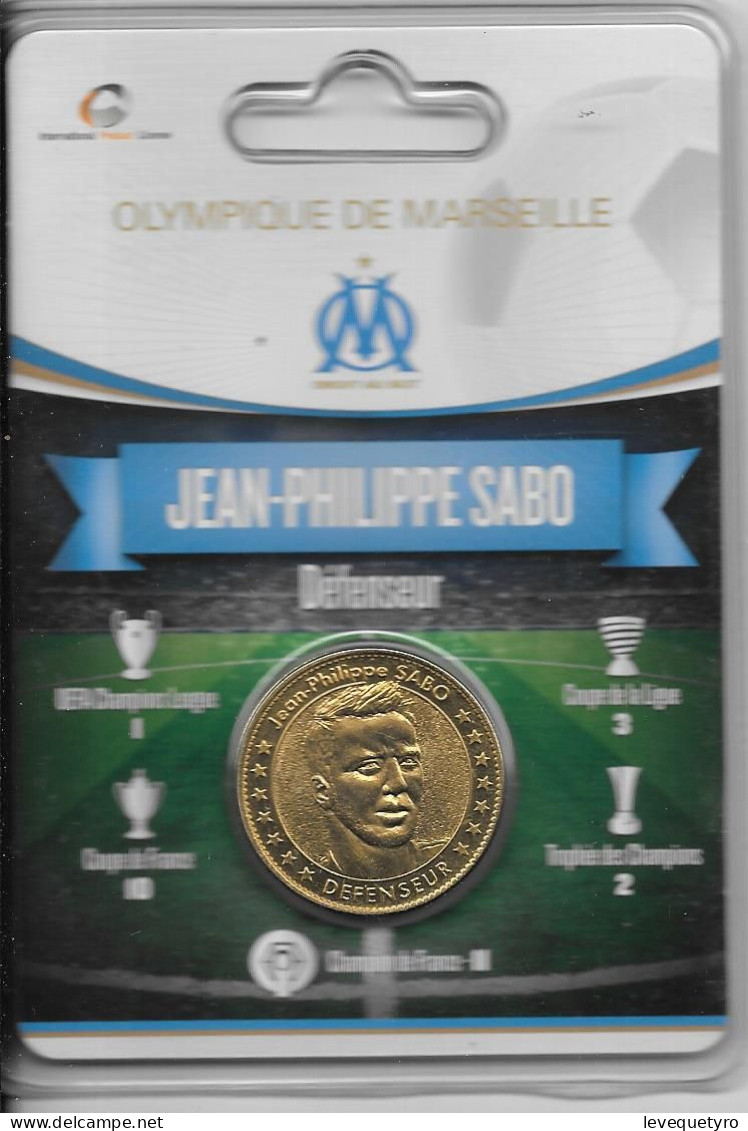 Médaille Touristique Arthus Bertrand AB Sous Encart Football Olympique De Marseille OM  Saison 2011 2012 Sabo - Non Datati