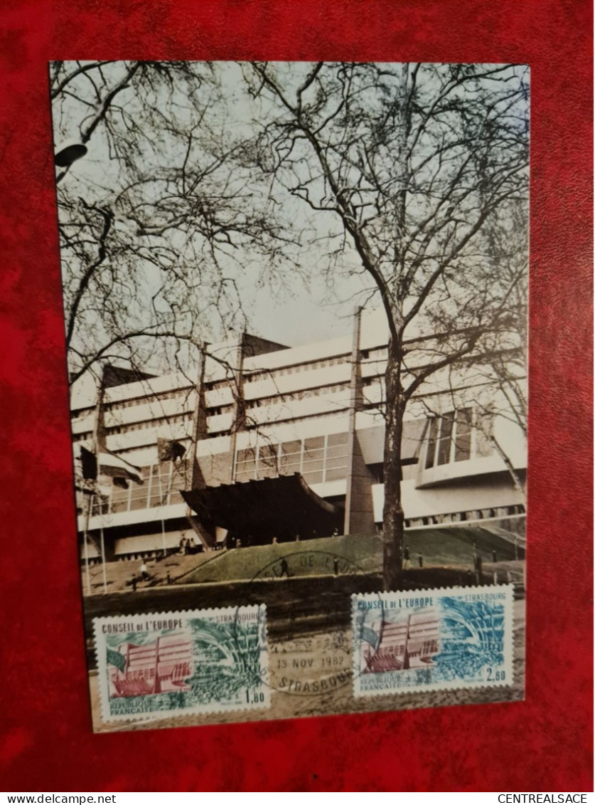 Carte Maximum 1982 STRASBOURG CONSEIL DE L'EUROPE - 1980-1989