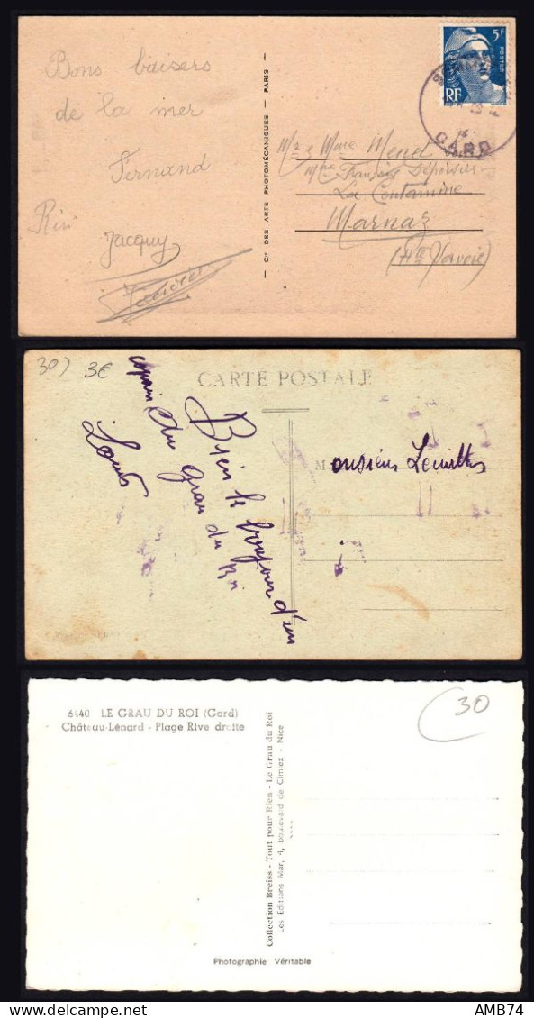 30-0012 - Carte Postale GARD (30) - LE GRAU DU ROI - LOT De 3 CP - Le Grau-du-Roi