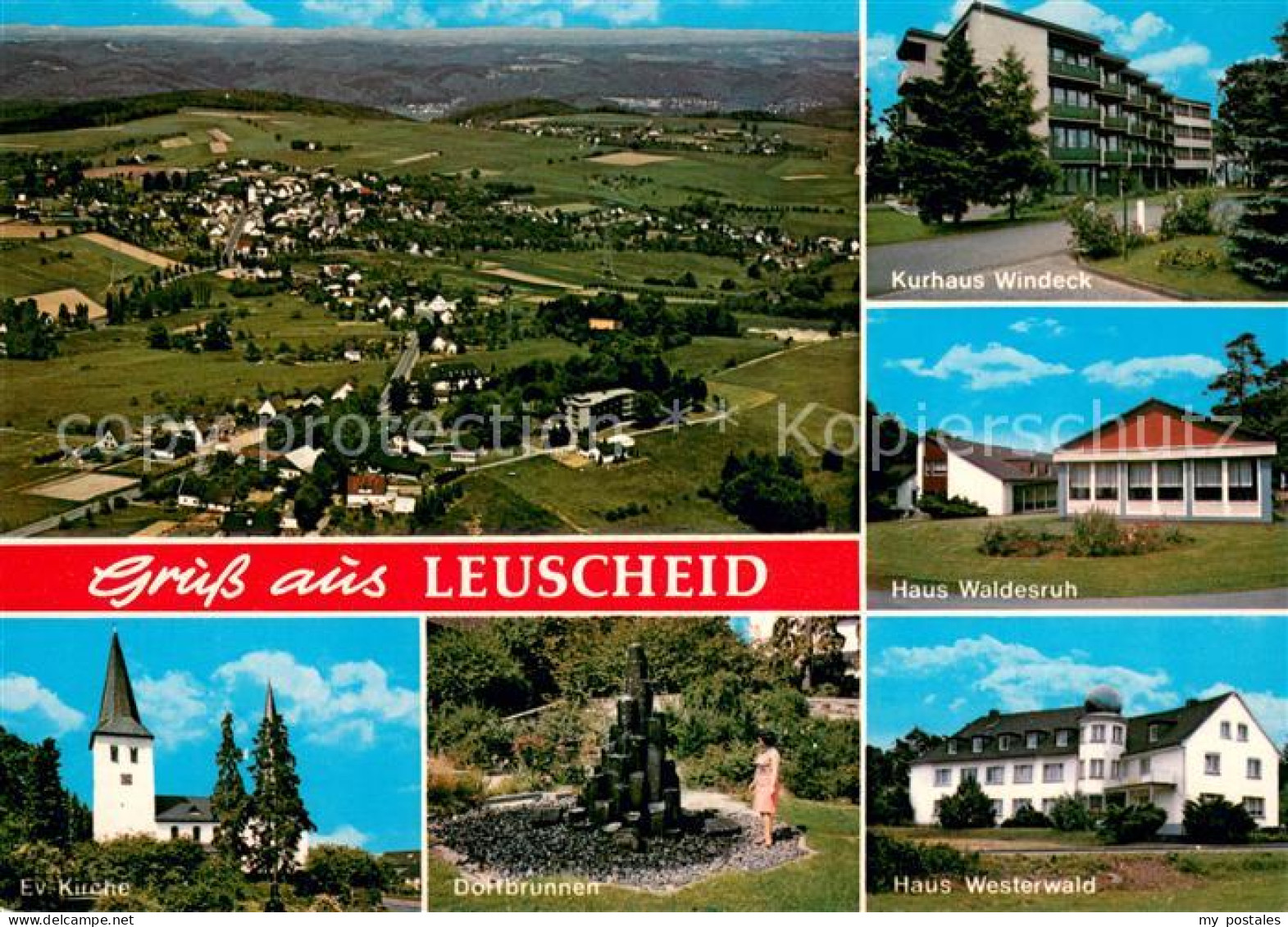 73672384 Leuscheid Fliegeraufnahme Kurhaus Windeck Haus Waldesruh Haus Westerwal - Windeck