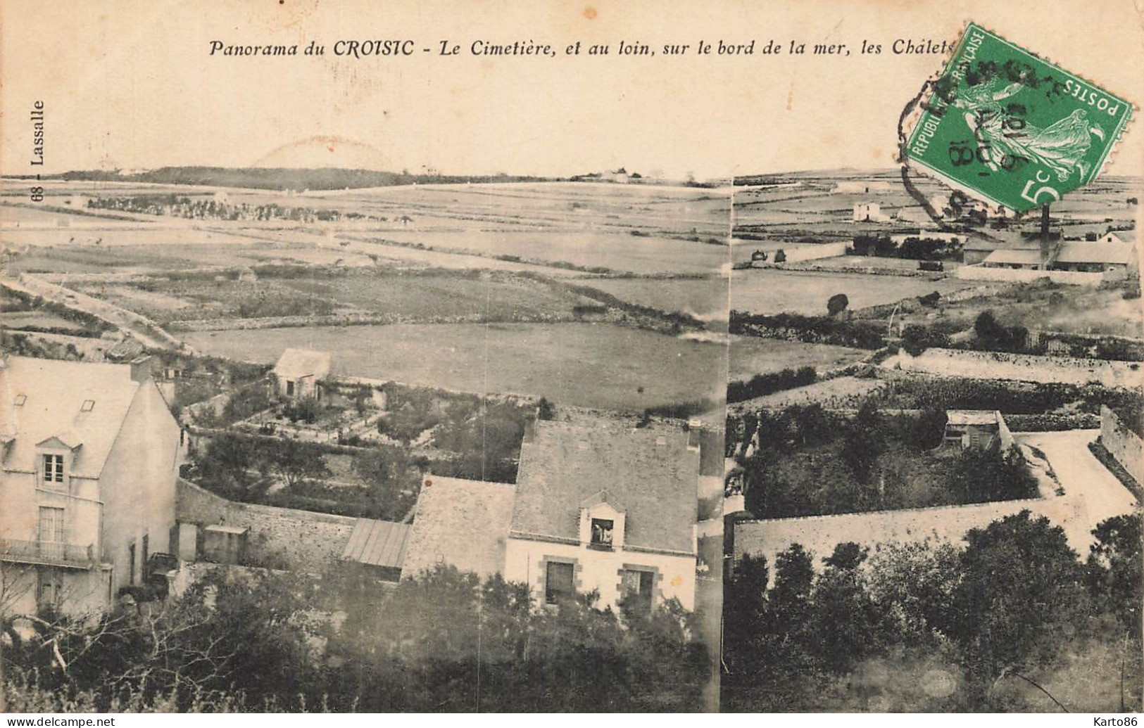 Le Croisic * Panorama , Le Cimetière Et Au Loin , Sur Le Bord De La Mer , Les Châlets VILLAS - Le Croisic