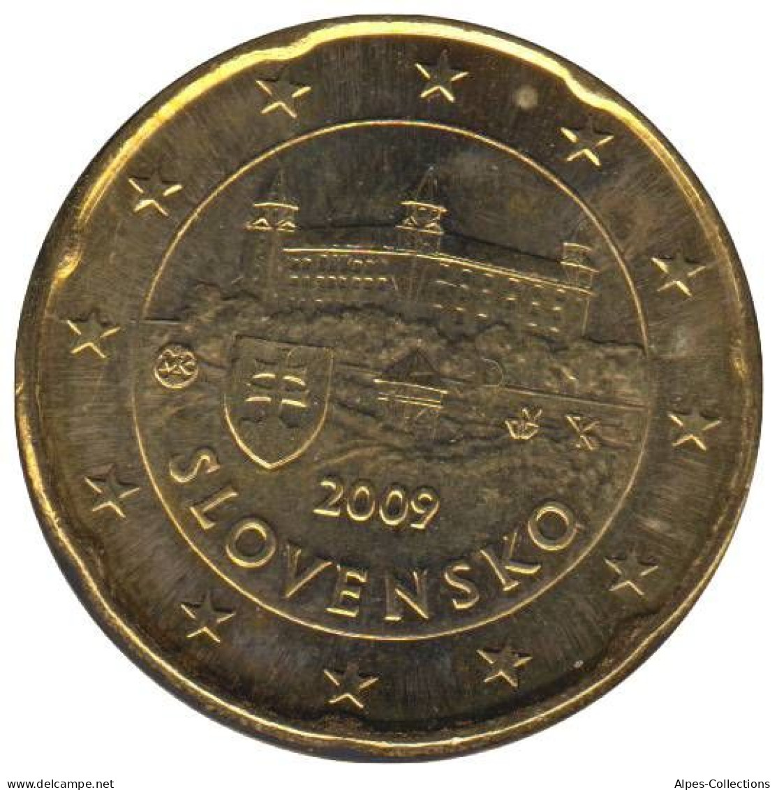 SQ02009.1 - SLOVAQUIE - 20 Cents - 2009 - Eslovaquia