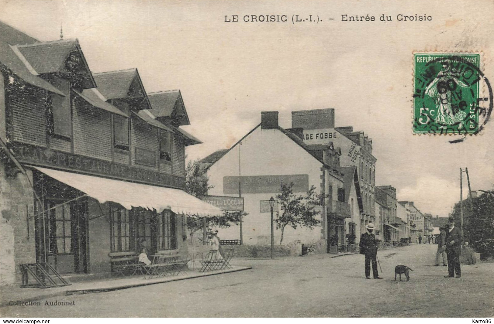 Le Croisic * Entrée De La Ville * Café Restaurant AURANT * Commerces Magasins Villageois - Le Croisic