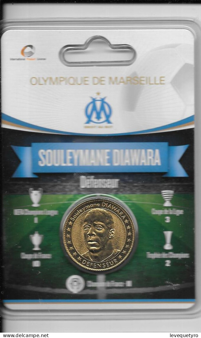 Médaille Touristique Arthus Bertrand AB Sous Encart Football Olympique De Marseille OM  Saison 2011 2012 Diawara - Sin Fecha