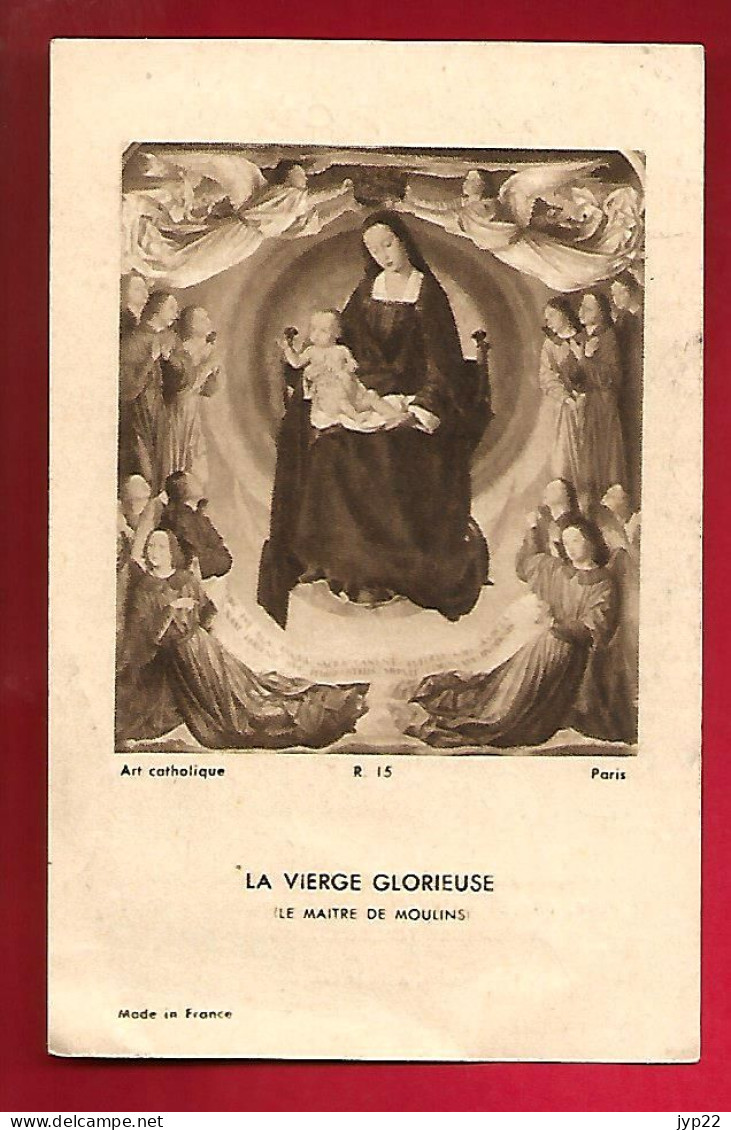 Image Pieuse Ed Art Catholique R.15 La Vierge Glorieuse Le Maître De Moulins - Imp. Gachie Aula Et Cie Lille - Images Religieuses