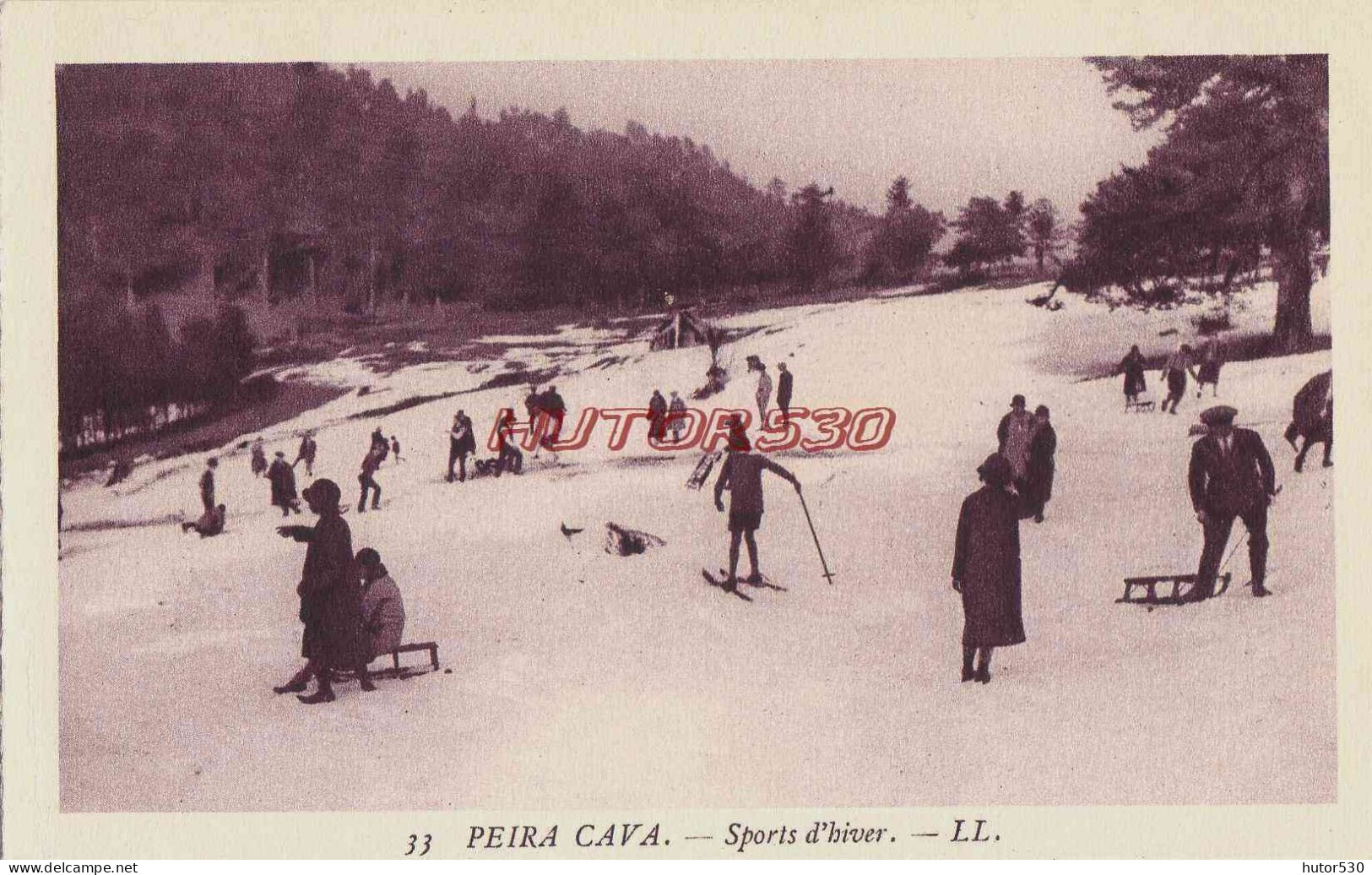 CPA PEIRA CAVA - SPORTS D'HIVER - Lucéram