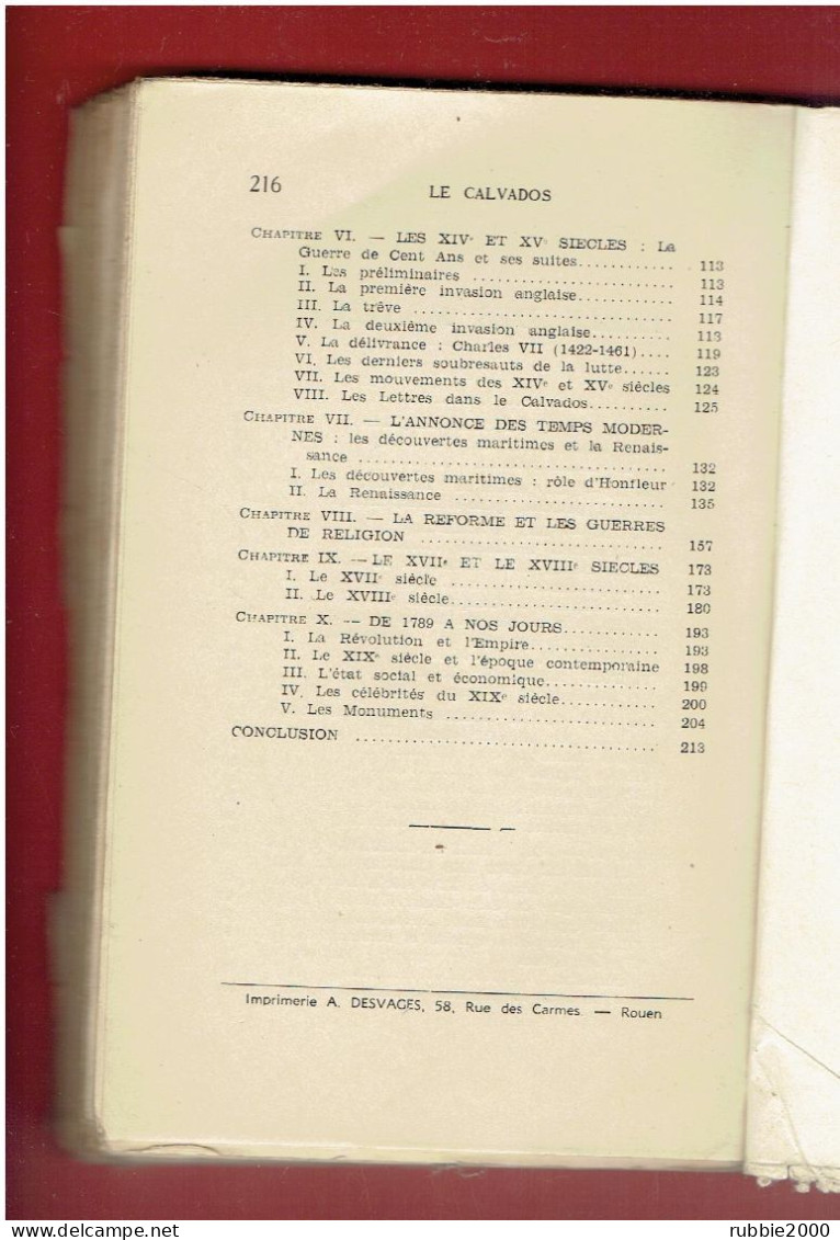 LE CALVADOS SON HISTOIRE SES RICHESSES D ART 1942 EUGENE ANNE EDITIONS HENRI DEFONTAINE A ROUEN - Normandië