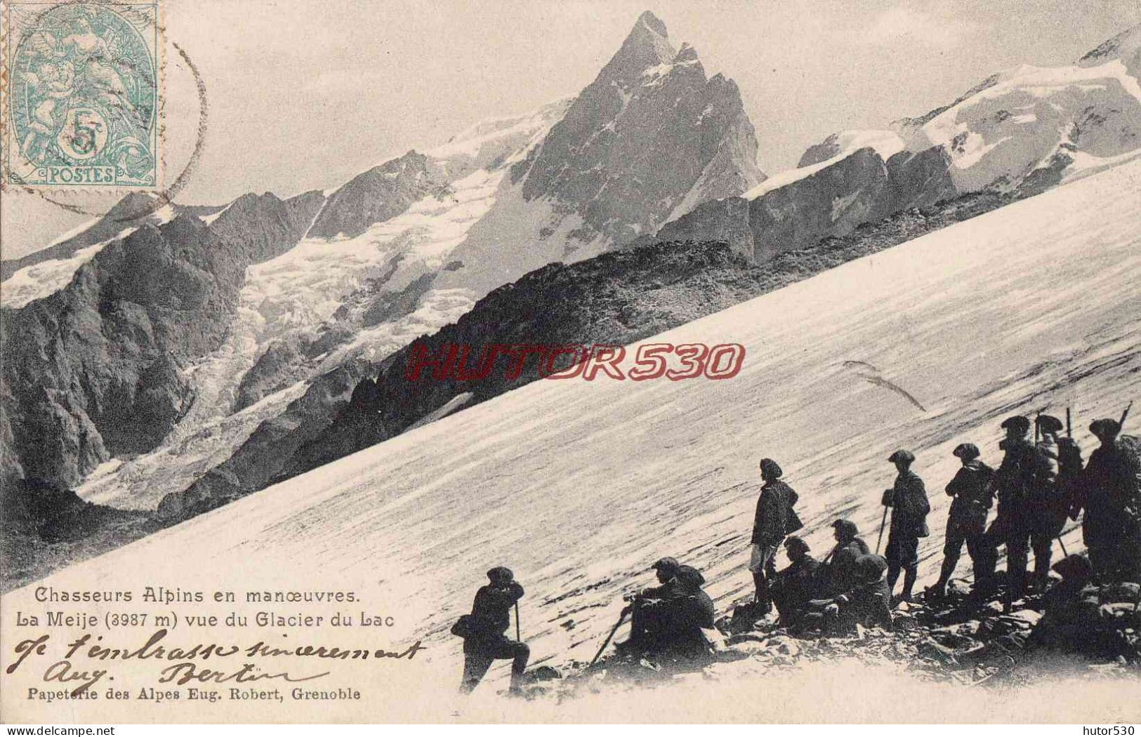 CPA LA MEIJE - CHASSEURS ALPINS VUE DU GLACIER DU LAC - Other & Unclassified