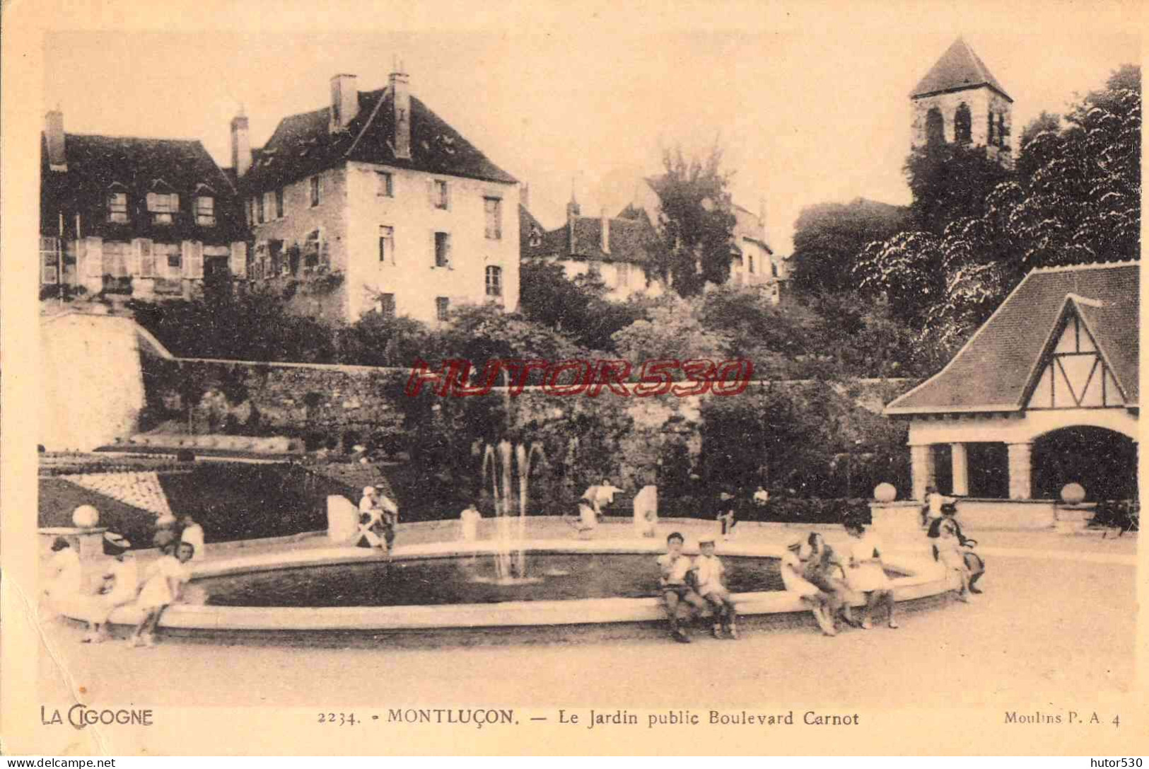 CPA MONTLUCON - LE JARDIN PUBLIC ET LE BOULEVARD CARNOT - Montlucon