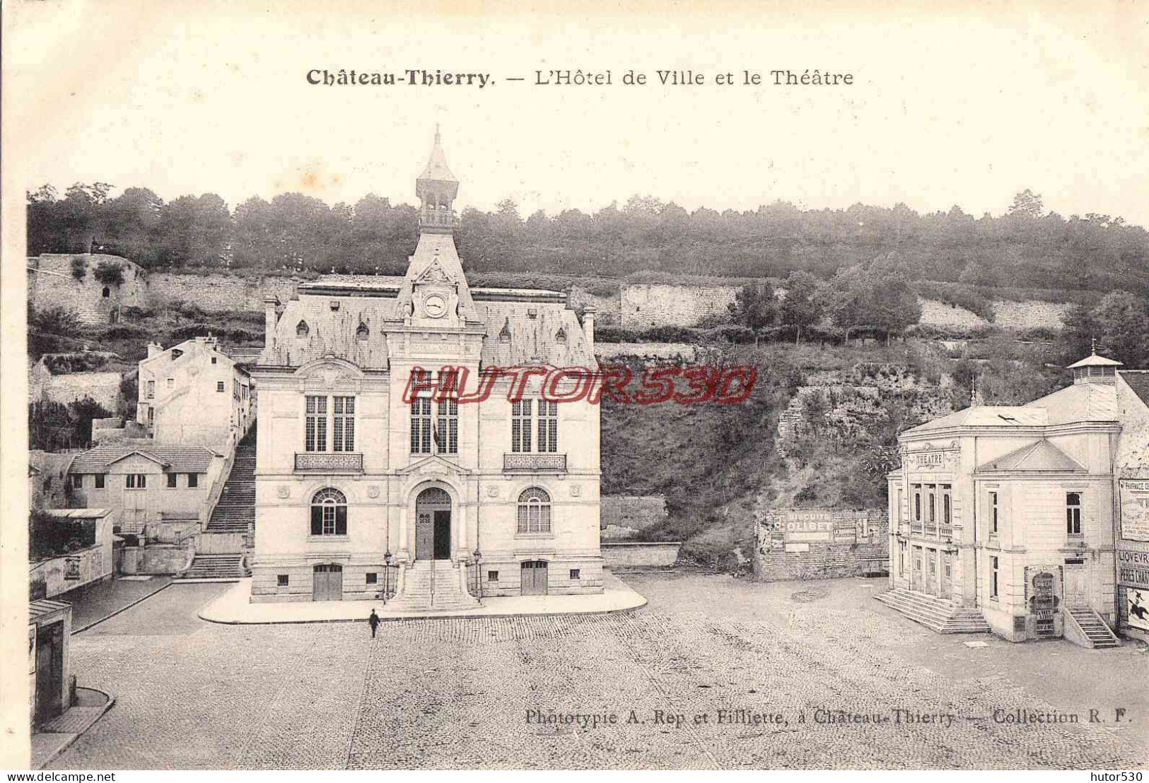 CPA CHATEAU THIERRY - L'HOTEL DE VILLE ET LE THEATRE - Chateau Thierry