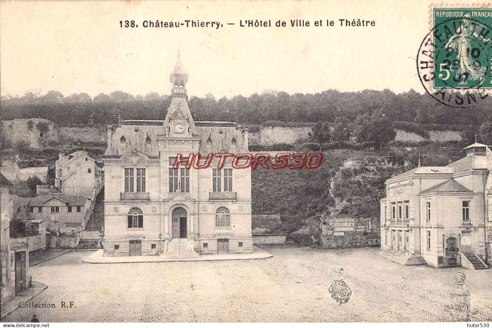 CPA CHATEAU THIERRY - L'HOTEL DE VILLE ET LE THEATRE - Chateau Thierry
