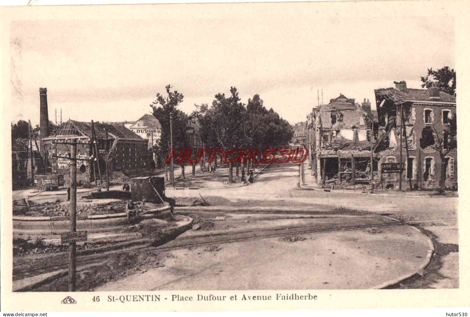 CPA SAINT QUENTIN - PLACE DUFOUR ET AVENUE FAIDHERBE - Saint Quentin