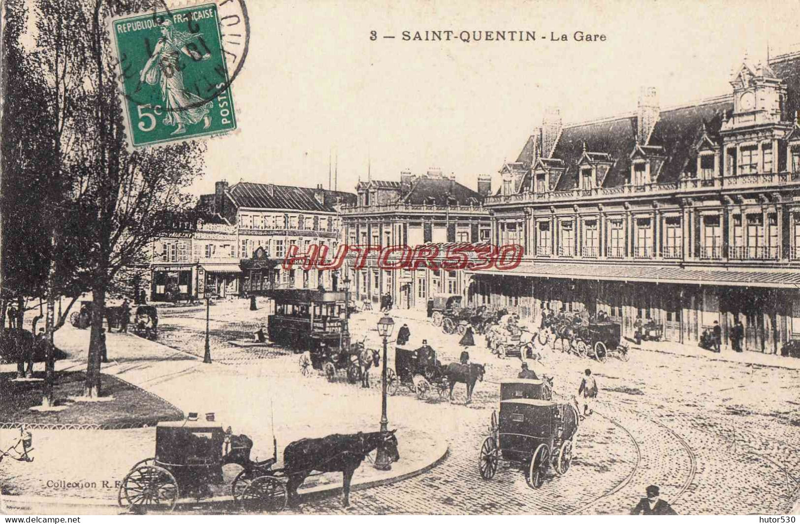 CPA SAINT QUENTIN - LA GARE - ATTELAGES - Saint Quentin